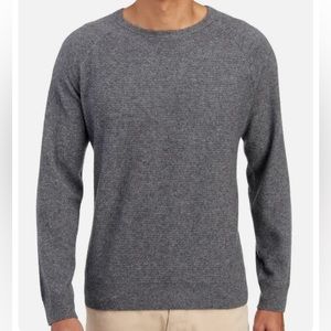 100% CASHMERE MEN GRAY PULLOVER SWEATER SIZE L $228 - ALAN FLUSSER